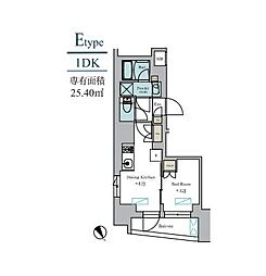 江東区深川2丁目マンション 1DKの間取図画像