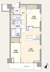 クレヴィア日本橋 2LDKの間取図画像