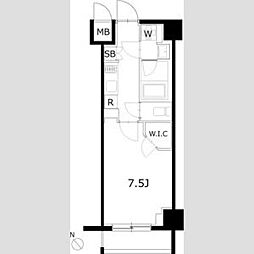 KDXレジデンス豊洲 1Kの間取図画像