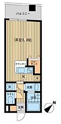 ミスズコート門前仲町 ワンルームの間取図画像