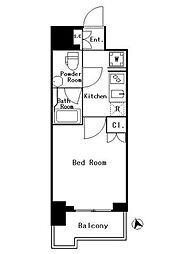 グラントゥルース門前仲町 1Kの間取図画像