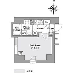 コンフォリア・リヴ森下MUTIO 1Kの間取図画像