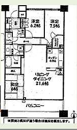 パークハウスつくば研究学園けやきレジデンス壱番館 3LDKの間取図画像