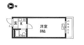 北羅マンション 401 ｜ 奈良県奈良市中筋町（賃貸マンション1K・4階・19.11㎡） その2