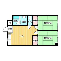 ハピネスハイツ 302 ｜ 奈良県奈良市北京終町36-1（賃貸マンション2LDK・3階・45.14㎡） その2