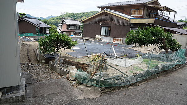 Beautiful mountainous landscape with colorful sky