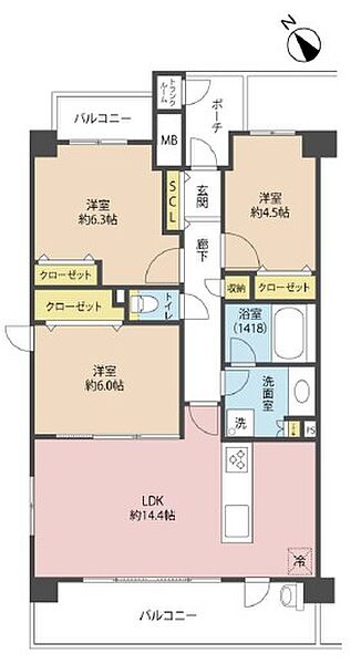 間取りを拡大表示