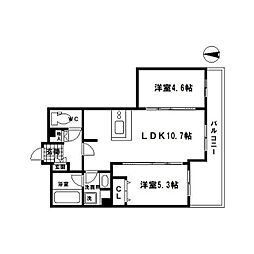 CURIOJITE　OKAZAKI 1階2LDKの間取り