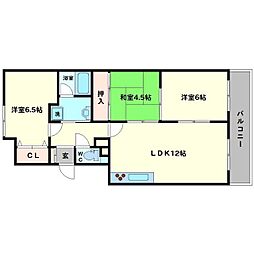 新千里ハイツこうじ 3LDKの間取図画像