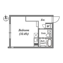 ALERO高円寺南 ワンルームの間取図画像