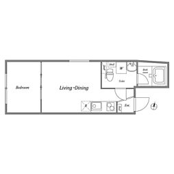 PASEO明大前 1LDKの間取図画像