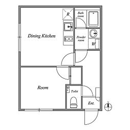 HJPLACE神楽坂 1DKの間取図画像