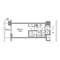 エミリブ下落合 1Kの間取図画像