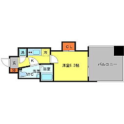 セレニテ本町エコート 1Kの間取図画像