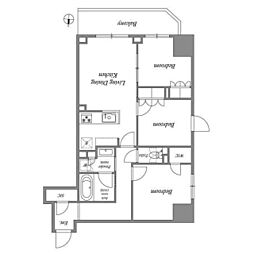 ASMACI  MAISON両国II 3LDKの間取図画像