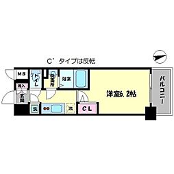 エスリード南堀江レジデンス 1Kの間取図画像