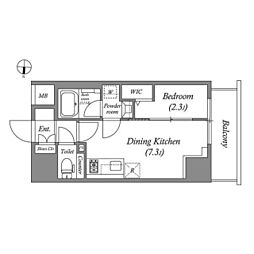 UrbanexMorishitaWEST 1DKの間取図画像
