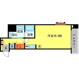 アスラン江戸堀 ワンルームの間取図画像