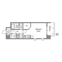 RESIDIA靱公園 ワンルームの間取図画像