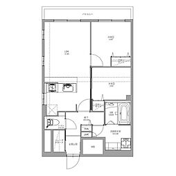 RESIDIA靱公園 2LDKの間取図画像