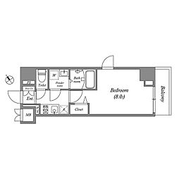 GRANPASEO田端D 1Kの間取図画像