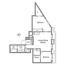 シャンボール第2新大阪 3LDKの間取図画像
