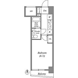 セレニテ本町ルフレ 1Kの間取図画像