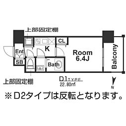 ADVANCE新大阪WESTGATE2 1Kの間取図画像