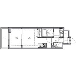コンフォリア京町堀 1DKの間取図画像