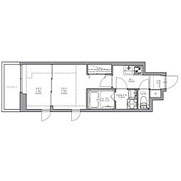 コンフォリア京町堀 1DKの間取図画像
