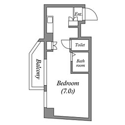 ドミール堺筋本町 ワンルームの間取図画像