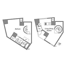 ディームス等々力 1LDKの間取図画像