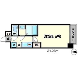 セレニテ谷四 1Kの間取図画像