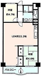 サンピア茨木 2LDKの間取図画像