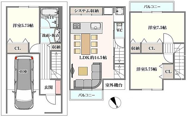 間取りを拡大表示