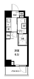船橋市西船6丁目マンション 1Kの間取図画像