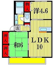 ピアステージA 2LDKの間取図画像