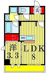 アメニティ市川NEXT 1LDKの間取図画像
