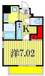 フジパレス船橋本町 1Kの間取図画像