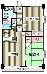 アウラ10 2LDKの間取図画像