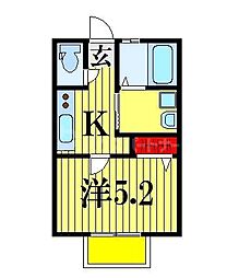 saiwai奏 1Kの間取図画像