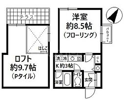 galopin 1Kの間取図画像