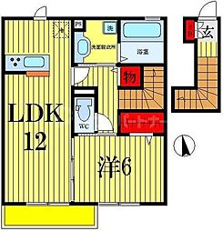 ディアコート 1LDKの間取図画像