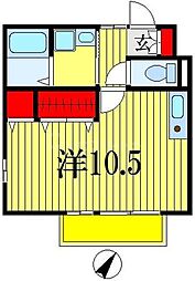 クアルト ワンルームの間取図画像