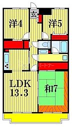 市川東レジデンス 3LDKの間取図画像