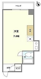 アルモニコンフォール ワンルームの間取図画像