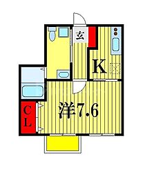 Estrella 1Kの間取図画像