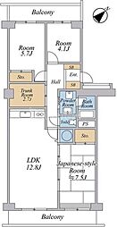 ライオンズマンション市川第3 3LDKの間取図画像