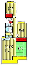 フェアリークリスタル宮本 3LDKの間取図画像