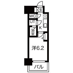 メイクスWアート今池III 10階1Kの間取り